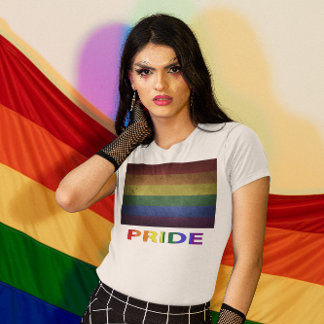 LGBT Rainbow Pride Flag Retro Style T-Shirt