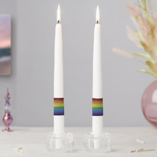 LGBT Rainbow Pride Flag Retro Style Taper Candle