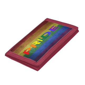 LGBT Rainbow Pride Flag Retro Style Trifold Wallet