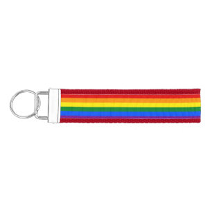LGBT Rainbow Pride flag Wrist Keychain