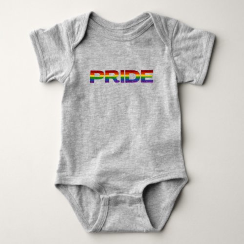 LGBT Rainbow Pride Glitter Baby Bodysuit