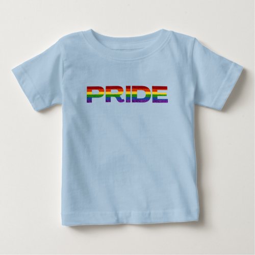 LGBT Rainbow Pride Glitter Baby T_Shirt