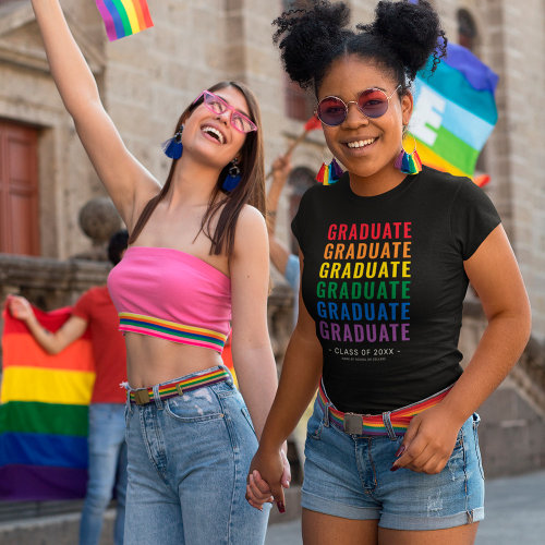 LGBT Rainbow Pride Graduate T_Shirt