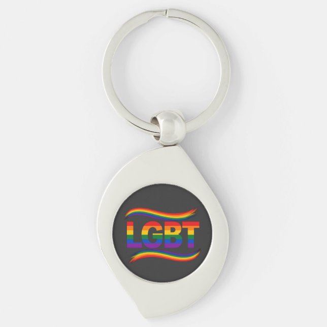 LGBT Rainbow Pride Keychain (Front)