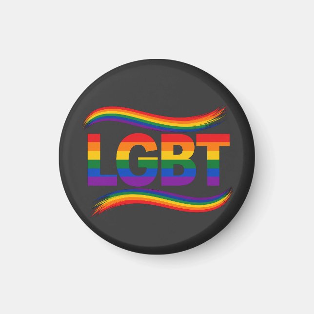 LGBT Rainbow Pride Magnet (Front)