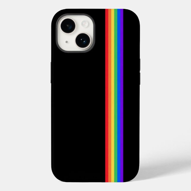 LGBT Rainbow Pride Minimalist iPhone Case (Back)
