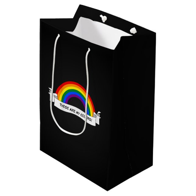 LGBT rainbow pride  Mousepad Medium Gift Bag (Front Angled)
