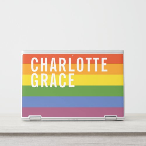 LGBT Rainbow Pride Personalized HP Laptop Skin
