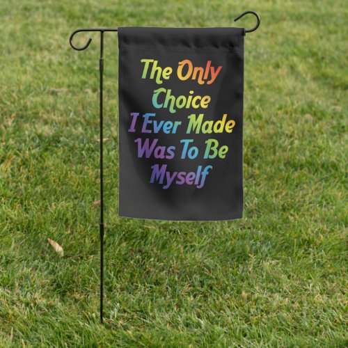 LGBT Rainbow Pride Shirt Be Myself Tees Gay Lesbia Garden Flag