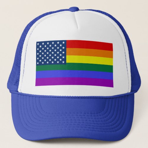 LGBT Rainbow Pride Stars and Stripes Trucker Hat