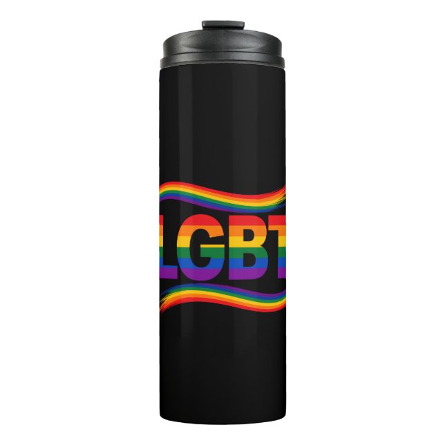 LGBT Rainbow Pride Thermal Tumbler (Front)