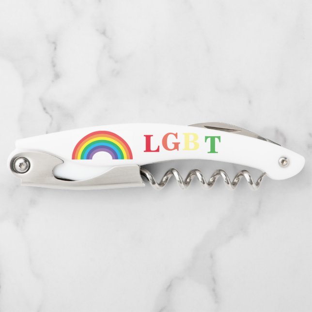 LGBT Rainbow Pride Waiter's Corkscrew (Front)