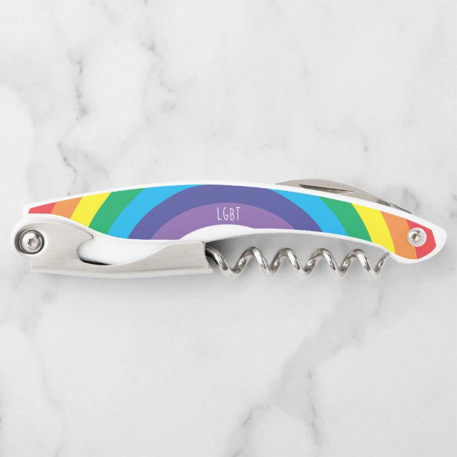 LGBT Rainbow Pride Waiter's Corkscrew (Front)