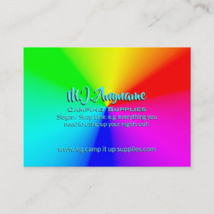 LGBT Rainbow Radial Colors Camping Supplies Business Card