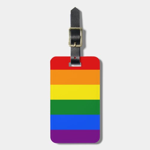 LGBT Rainbow Stripe Luggage Tag