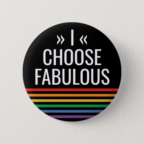 LGBT Rainbow Striped Black Custom Gay Pride Button