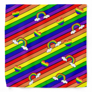 LGBT Rainbow striped Gay Pride Bandana