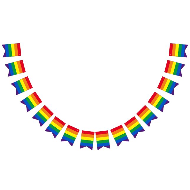 Lgbt rainbow stripes gay pride bunting flags (All)