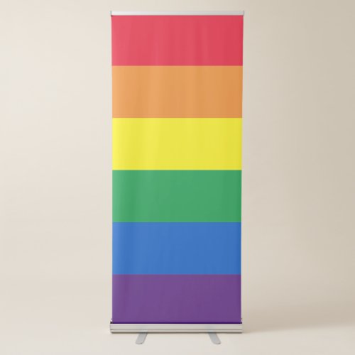 Lgbt rainbow stripes gay pride flag backdrop retractable banner