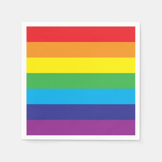 Lgbt Rainbow Stripes Lgbt  Napkins (Front)