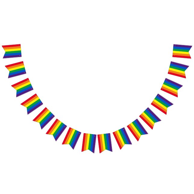 Lgbt rainbow stripes original gay pride bunting flags (All)