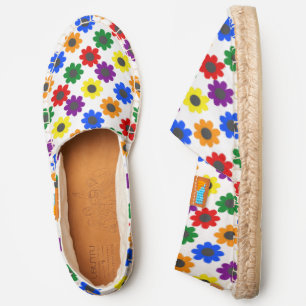 LGBT Rainbow Sunflowers Patterned Espadrilles
