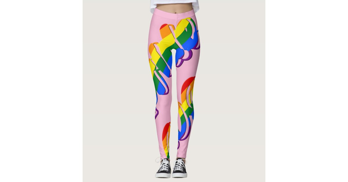 Rainbow Stretch Funky Leggings. New. LGBT. Gay Pride.