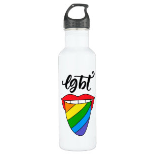 LGBT Rainbow Tongue Stainless Steel Water Bottle