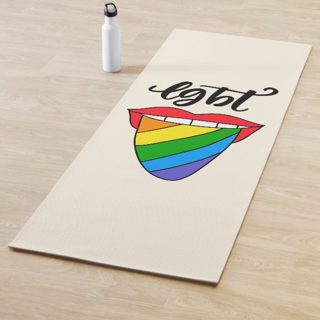 LGBT Rainbow Tongue Yoga Mat (In Situ)