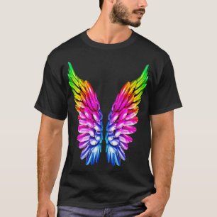 LGBT Rainbow Wings Rainbow Gay Lesbian Pride Ange T-Shirt