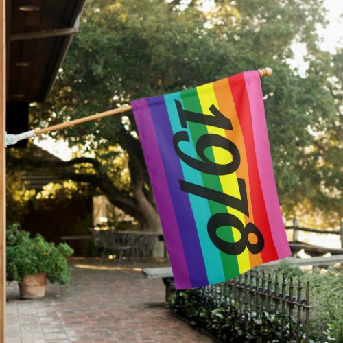 LGBT Rainbow with 1978 Gay Pride House Flag