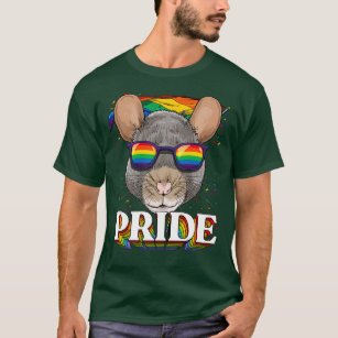 LGBT Rat Gay Pride LGBTQ Rainbow Flag Sunglasses T-Shirt