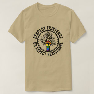 LGBT Respect Existence Or Expect Resistance Tree T-Shirt