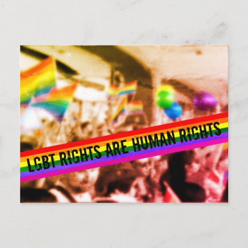 LGBT Rights Are Human Rights Pride Parade Postcard