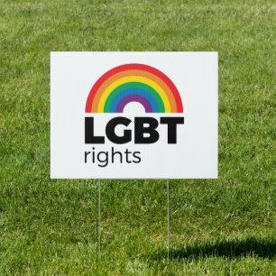 LGBT Rights Rainbow 2 Sign