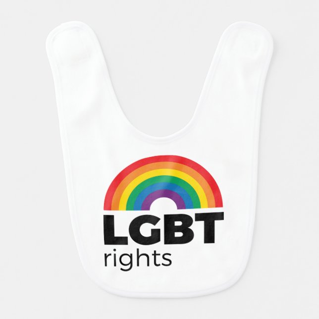 LGBT Rights Rainbow Baby Bib (Front)