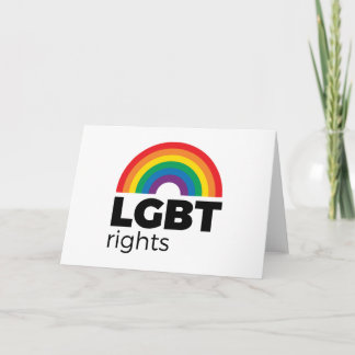 LGBT Rights Rainbow Card