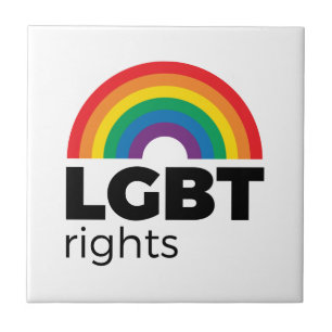 LGBT Rights Rainbow Ceramic Tile