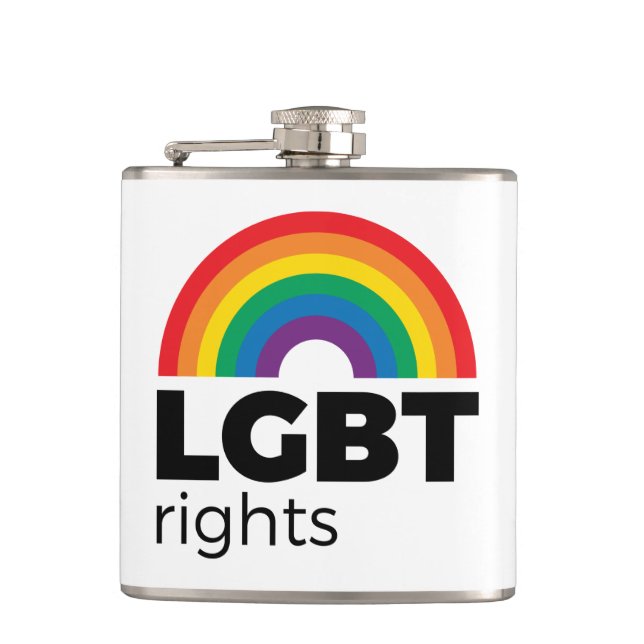 LGBT Rights Rainbow Flask (Front)