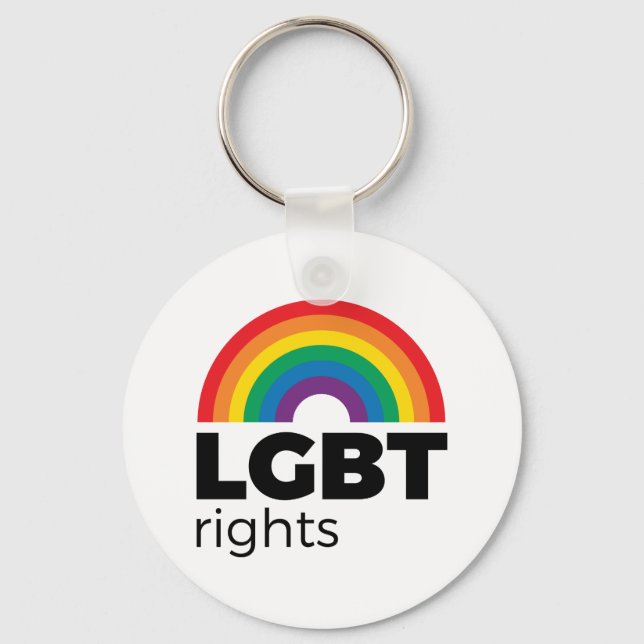 LGBT Rights Rainbow Keychain (Front)