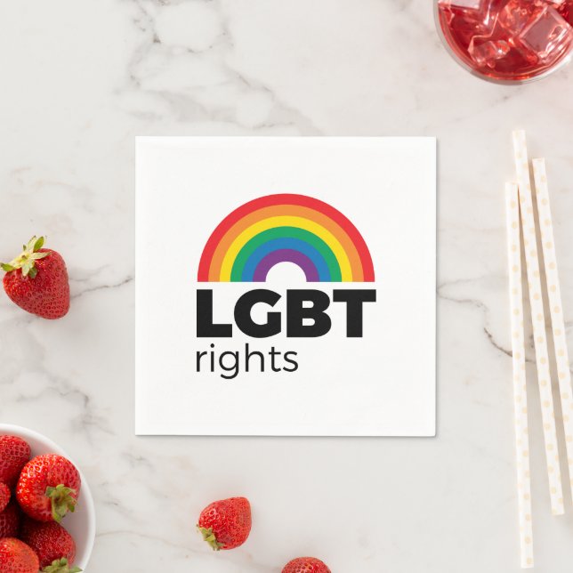 LGBT Rights Rainbow Napkins (Insitu)
