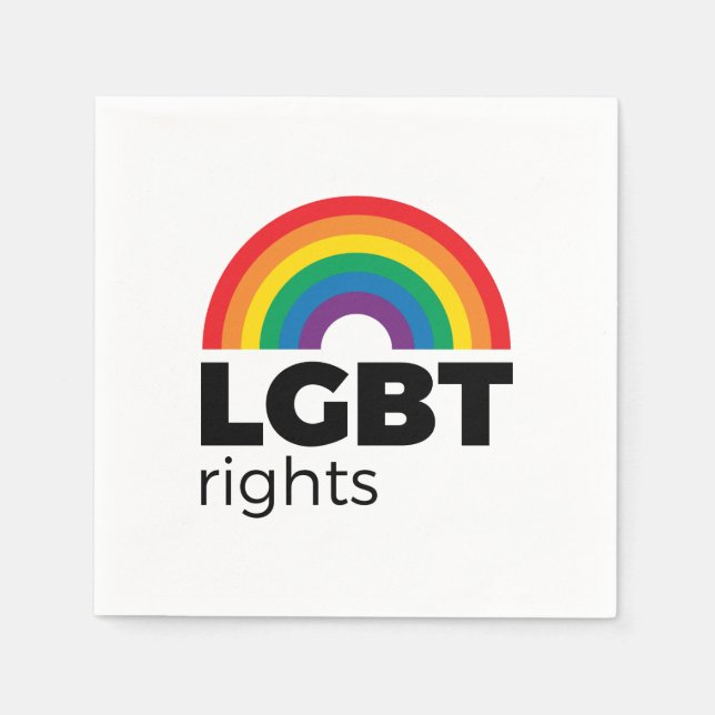 LGBT Rights Rainbow Napkins (Front)