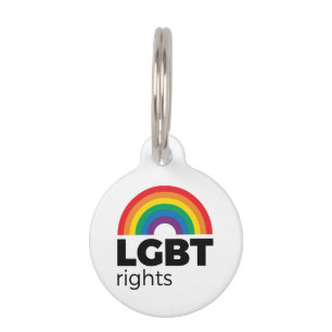 LGBT Rights Rainbow Pet ID Tag