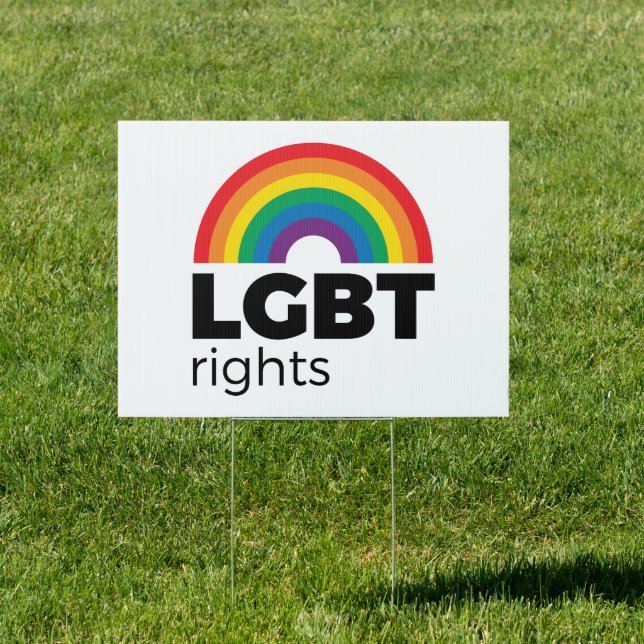 LGBT Rights Rainbow Sign (Insitu)