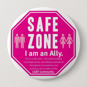 LGBT Safe Zone Pinback Button