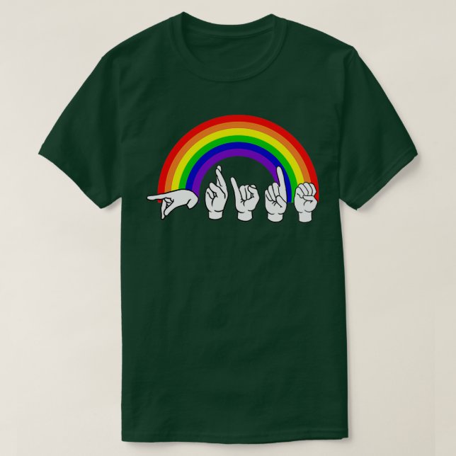 LGBT Sign Language T-Shirt (Design Front)