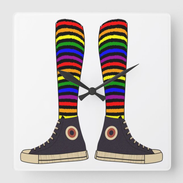 LGBT Socks Square Wall Clock (Front)