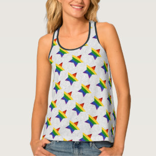 LGBT Star Pride Flag Glitter Tank Top