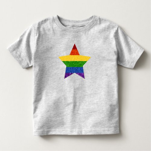LGBT Star Pride Flag Glitter Toddler T_shirt