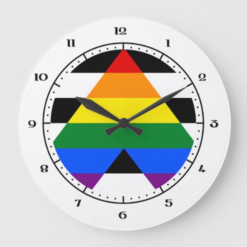 LGBT straight ally flag clocks